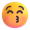 kissing face with closed eyes